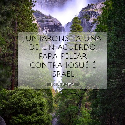 Picture 07 - Josué 9:2 RVA - Juntáronse á una, de un acuerdo, para pelear - Bible Verse Picture