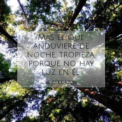 Picture 07 - Juan 11:10 RVA - Mas el que anduviere de noche, tropieza, porque - Bible Verse Picture