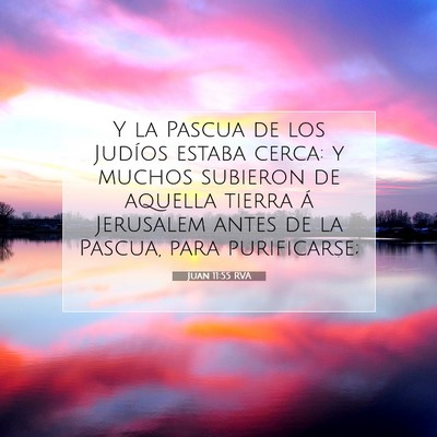 Picture 07 - Juan 11:55 RVA - Y la Pascua de los Judíos estaba cerca: y muchos - Bible Verse Picture