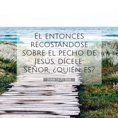 Picture 07 - Juan 13:25 RVA - El entonces recostándose sobre el pecho de - Bible Verse Picture