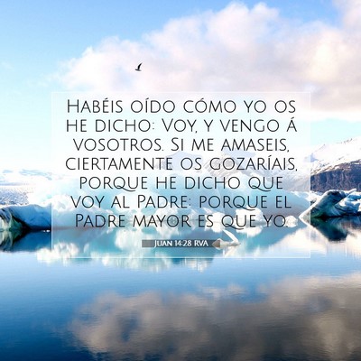 Picture 07 - Juan 14:28 RVA - Habéis oído cómo yo os he dicho: Voy, y vengo - Bible Verse Picture