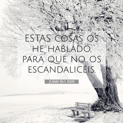 Picture 07 - Juan 16:1 RVA - ESTAS cosas os he hablado, para que no os - Bible Verse Picture