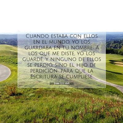 Picture 07 - Juan 17:12 RVA - Cuando estaba con ellos en el mundo, yo los - Bible Verse Picture