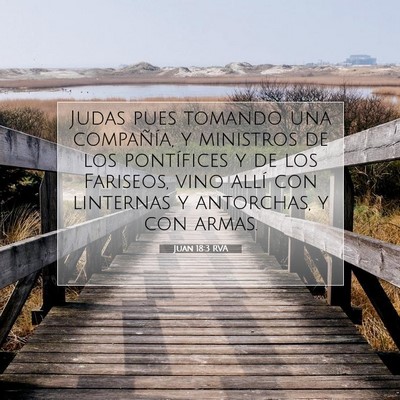 Picture 07 - Juan 18:3 RVA - Judas pues tomando una compañía, y ministros de - Bible Verse Picture