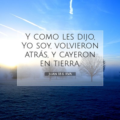 Picture 07 - Juan 18:6 RVA - Y como les dijo, Yo soy, volvieron atrás, y - Bible Verse Picture