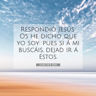 Picture 07 - Juan 18:8 RVA - Respondió Jesús: Os he dicho que yo soy: pues - Bible Verse Picture