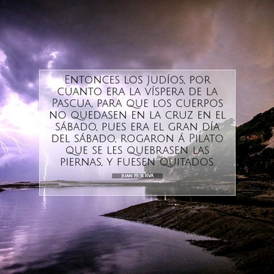 Picture 07 - Juan 19:31 RVA - Entonces los Judíos, por cuanto era la víspera - Bible Verse Picture