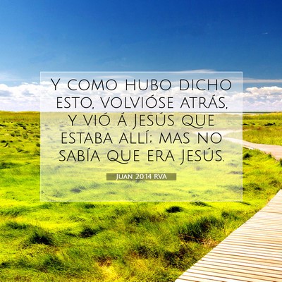 Picture 07 - Juan 20:14 RVA - Y como hubo dicho esto, volvióse atrás, y vió - Bible Verse Picture