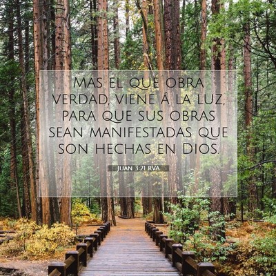 Picture 07 - Juan 3:21 RVA - Mas el que obra verdad, viene á la luz, para que - Bible Verse Picture