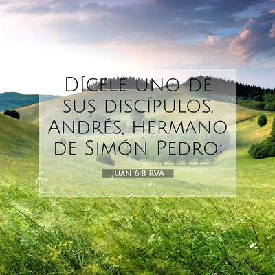 Picture 07 - Juan 6:8 RVA - Dícele uno de sus discípulos, Andrés, hermano - Bible Verse Picture