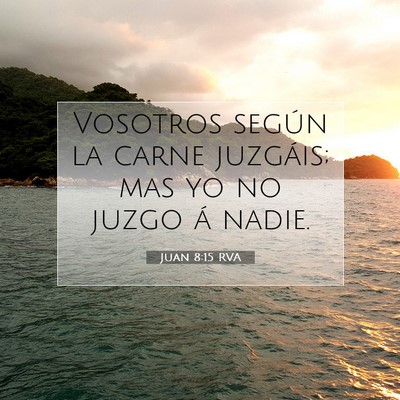 Picture 07 - Juan 8:15 RVA - Vosotros según la carne juzgáis; mas yo no - Bible Verse Picture