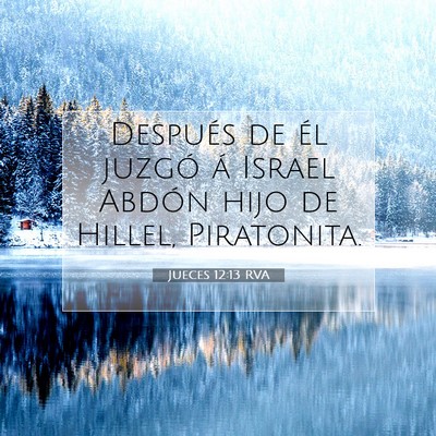 Picture 07 - Jueces 12:13 RVA - Después de él juzgó á Israel Abdón hijo de - Bible Verse Picture