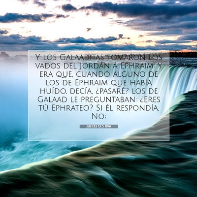 Picture 07 - Jueces 12:5 RVA - Y los Galaaditas tomaron los vados del Jordán á - Bible Verse Picture
