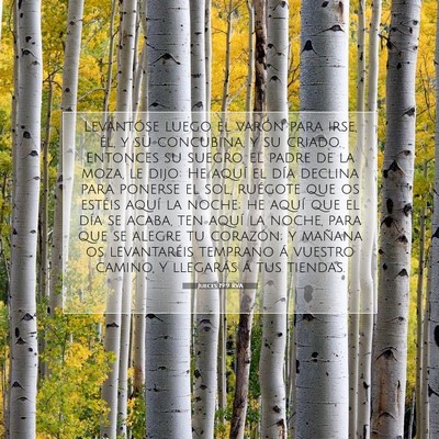 Picture 07 - Jueces 19:9 RVA - Levantóse luego el varón para irse, él, y su - Bible Verse Picture