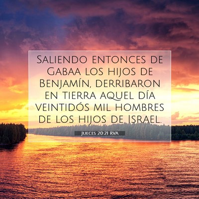 Picture 07 - Jueces 20:21 RVA - Saliendo entonces de Gabaa los hijos de - Bible Verse Picture