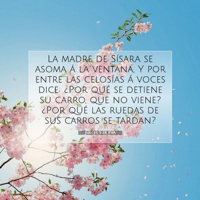 Picture 07 - Jueces 5:28 RVA - La madre de Sísara se asoma á la ventana, Y por - Bible Verse Picture