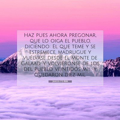 Picture 07 - Jueces 7:3 RVA - Haz pues ahora pregonar, que lo oiga el pueblo, - Bible Verse Picture