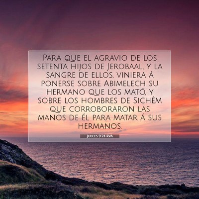 Picture 07 - Jueces 9:24 RVA - Para que el agravio de los setenta hijos de - Bible Verse Picture