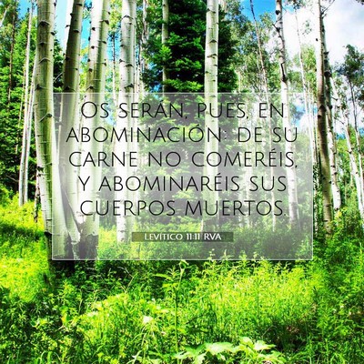 Picture 07 - Levítico 11:11 RVA - Os serán, pues, en abominación: de su carne no - Bible Verse Picture