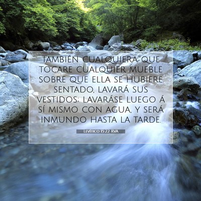 Picture 07 - Levítico 15:22 RVA - También cualquiera que tocare cualquier mueble - Bible Verse Picture