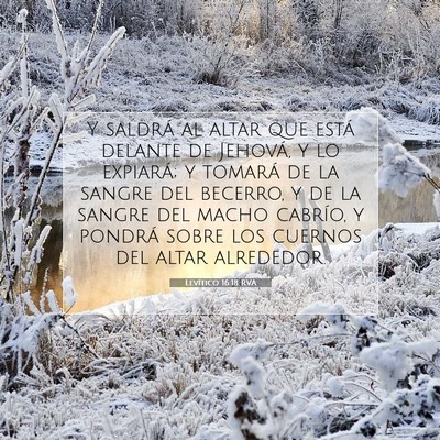 Picture 07 - Levítico 16:18 RVA - Y saldrá al altar que está delante de Jehová, - Bible Verse Picture