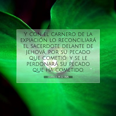 Picture 07 - Levítico 19:22 RVA - Y con el carnero de la expiación lo - Bible Verse Picture