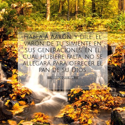 Picture 07 - Levítico 21:17 RVA - Habla á Aarón, y dile: El varón de tu simiente - Bible Verse Picture