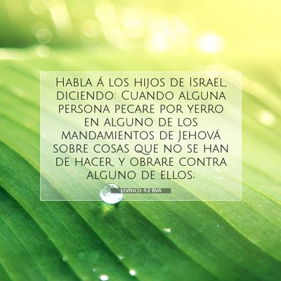 Picture 07 - Levítico 4:2 RVA - Habla á los hijos de Israel, diciendo: Cuando - Bible Verse Picture