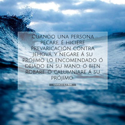 Picture 07 - Levítico 6:2 RVA - Cuando una persona pecare, é hiciere - Bible Verse Picture