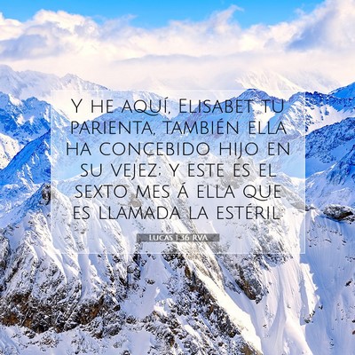 Picture 07 - Lucas 1:36 RVA - Y he aquí, Elisabet tu parienta, también ella - Bible Verse Picture