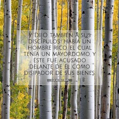 Picture 07 - Lucas 16:1 RVA - Y DIJO también á sus discípulos: Había un - Bible Verse Picture