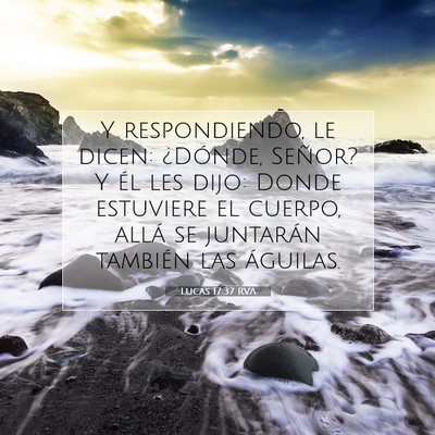 Picture 07 - Lucas 17:37 RVA - Y respondiendo, le dicen: ¿Dónde, Señor? Y él - Bible Verse Picture