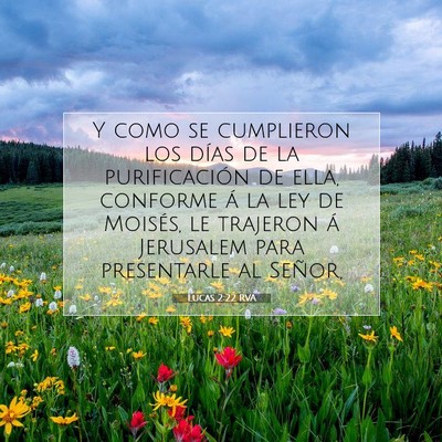 Picture 07 - Lucas 2:22 RVA - Y como se cumplieron los días de la - Bible Verse Picture