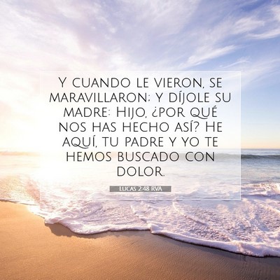 Picture 07 - Lucas 2:48 RVA - Y cuando le vieron, se maravillaron; y díjole su - Bible Verse Picture