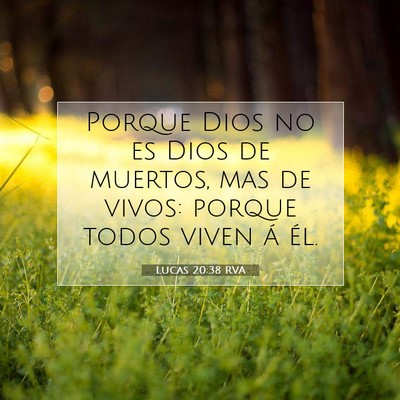 Picture 07 - Lucas 20:38 RVA - Porque Dios no es Dios de muertos, mas de vivos: - Bible Verse Picture