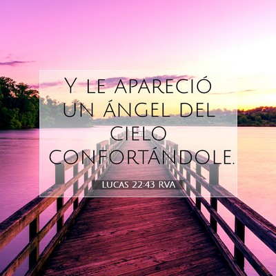 Picture 07 - Lucas 22:43 RVA - Y le apareció un ángel del cielo - Bible Verse Picture