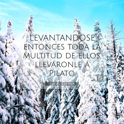 Picture 07 - Lucas 23:1 RVA - LEVANTANDOSE entonces toda la multitud de ellos, - Bible Verse Picture