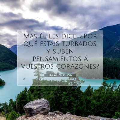 Picture 07 - Lucas 24:38 RVA - Mas él les dice: ¿Por qué estáis turbados, y - Bible Verse Picture