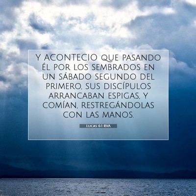 Picture 07 - Lucas 6:1 RVA - Y ACONTECIO que pasando él por los sembrados en - Bible Verse Picture