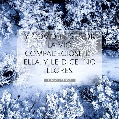 Picture 07 - Lucas 7:13 RVA - Y como el Señor la vió, compadecióse de ella, - Bible Verse Picture