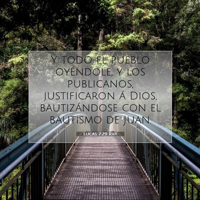Picture 07 - Lucas 7:29 RVA - Y todo el pueblo oyéndole, y los publicanos, - Bible Verse Picture