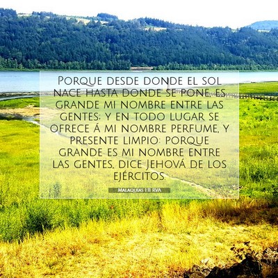 Picture 07 - Malaquías 1:11 RVA - Porque desde donde el sol nace hasta donde se - Bible Verse Picture