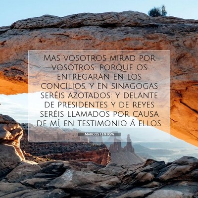 Picture 07 - Marcos 13:9 RVA - Mas vosotros mirad por vosotros: porque os - Bible Verse Picture