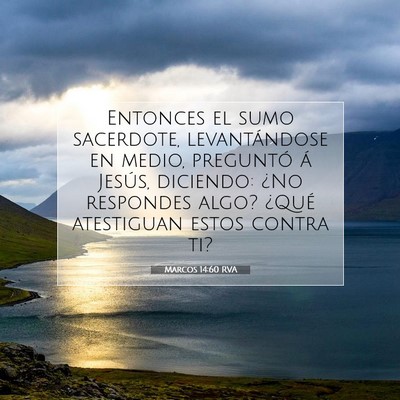 Picture 07 - Marcos 14:60 RVA - Entonces el sumo sacerdote, levantándose en - Bible Verse Picture
