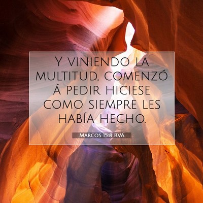 Picture 07 - Marcos 15:8 RVA - Y viniendo la multitud, comenzó á pedir hiciese - Bible Verse Picture