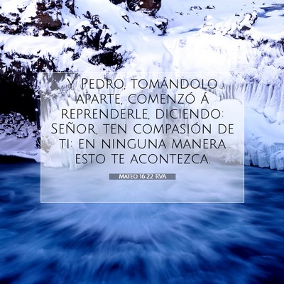 Picture 07 - Mateo 16:22 RVA - Y Pedro, tomándolo aparte, comenzó á - Bible Verse Picture