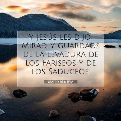 Picture 07 - Mateo 16:6 RVA - Y Jesús les dijo: Mirad, y guardaos de la - Bible Verse Picture