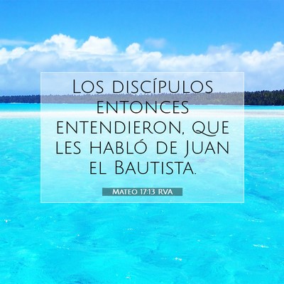 Picture 07 - Mateo 17:13 RVA - Los discípulos entonces entendieron, que les - Bible Verse Picture