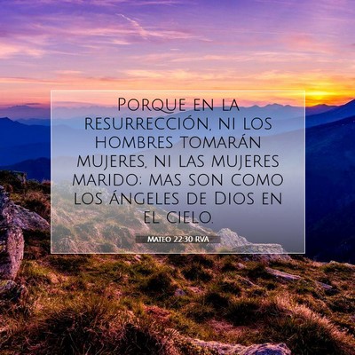 Picture 07 - Mateo 22:30 RVA - Porque en la resurrección, ni los hombres - Bible Verse Picture