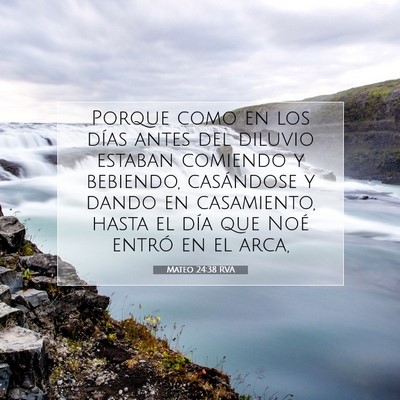 Picture 07 - Mateo 24:38 RVA - Porque como en los días antes del diluvio - Bible Verse Picture